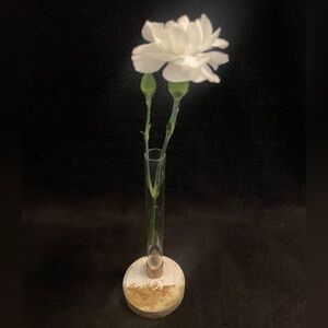 Cement And Tube Bud Vase